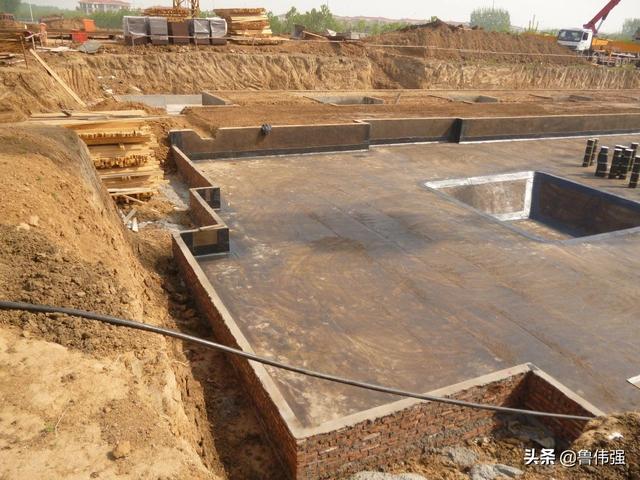 筏板基础砖胎膜施工图文详解!全部搞懂